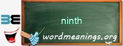 WordMeaning blackboard for ninth